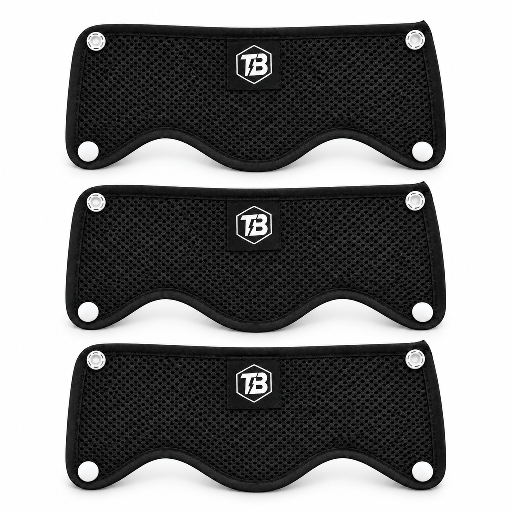 Tradeborn Terry Cloth Hard Hat Sweatband – Black (3-Pack)
