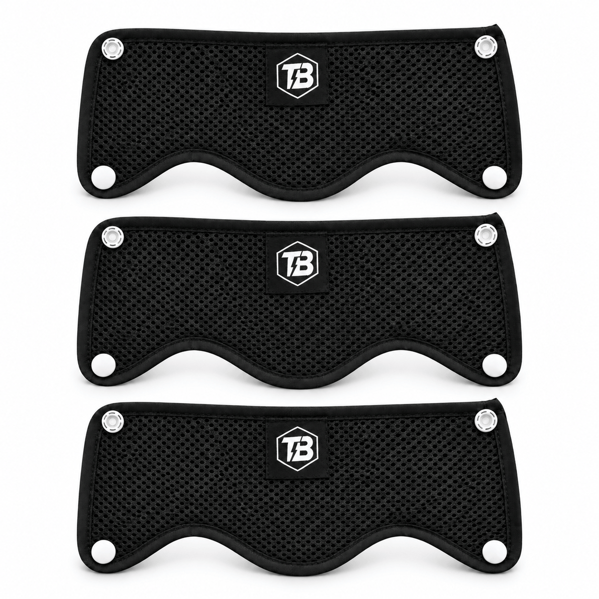 Tradeborn Terry Cloth Hard Hat Sweatband – Black (3-Pack)