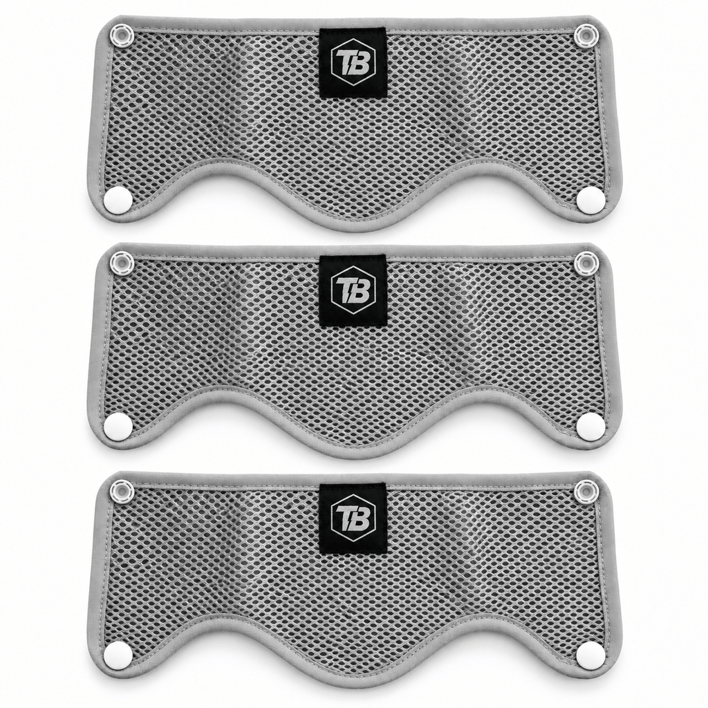 Tradeborn Terry Cloth Hard Hat Sweatband – Gray (3-Pack)
